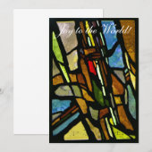 Glas in lood kerstkaart bedankkaart (Voorkant / Achterkant)