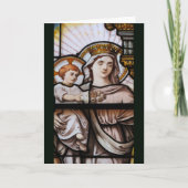 Glas in lood kerstkaart - Frankrijk Feestdagen Kaart (Voorkant)