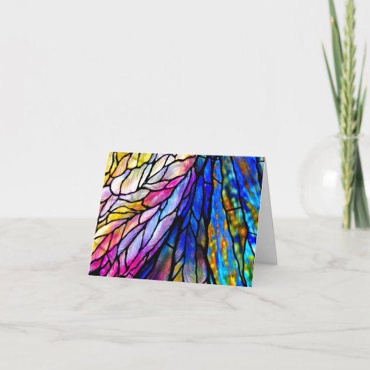 Glas in lood kerstkaart kaart (Voorkant)