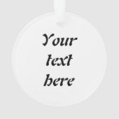 Glas in lood kerstlandschap ornament (achterkant)