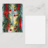 Glas in lood - Kerstmis en Lissabonbegroting Notitiekaartje (Voorkant / Achterkant)