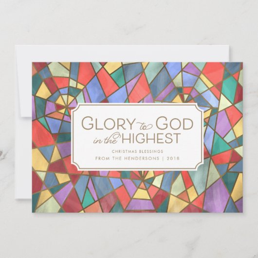 Glas in lood Kerstmis Kaart (Voorkant)