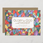 Glas in lood Kerstmis Kaart (Voorkant / Achterkant)