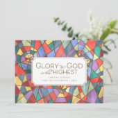 Glas in lood Kerstmis Kaart (Staand voorkant)