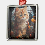 GLAS IN LOOD KERSTMIS SINAASAPPEL TABBY KITTEN METALEN ORNAMENT (Links)