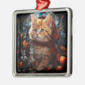 GLAS IN LOOD KERSTMIS SINAASAPPEL TABBY KITTEN METALEN ORNAMENT (Links)