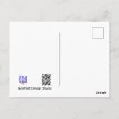 Glas in lood Kerstmis VOEG UW FOTO-Briefkaart TOE Briefkaart (Achterkant)