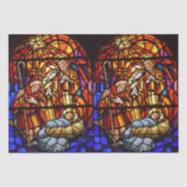 Glas in lood  kerstontvlechting tissuepapier (Voorkant)