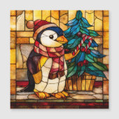 Glas-in-lood Kerstpinguïn (Voorkant)