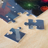 Glas in lood Kerstpuzzel Legpuzzel (Zijkant)