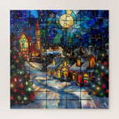 Glas in lood Kerstpuzzel Legpuzzel (Verticaal)