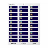 Glas in lood Kerstscène Adresetiketten Etiket (Full Sheet)