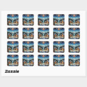 Glas in lood Kerstscène Stickers (Vel)