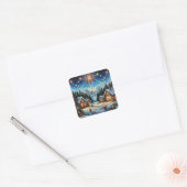 Glas in lood Kerstscène Stickers (Envelop)