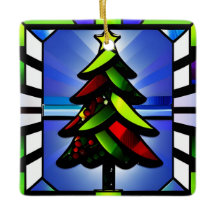 Glas in lood kerstversiering