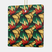 Glas in lood kerstversiering keramisch ornament (Links)