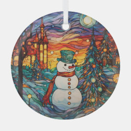 Glas in lood Kerstversiering Sublimatie Ornament