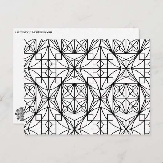 Glas in lood kleur uw kaart (Voorkant / Achterkant)