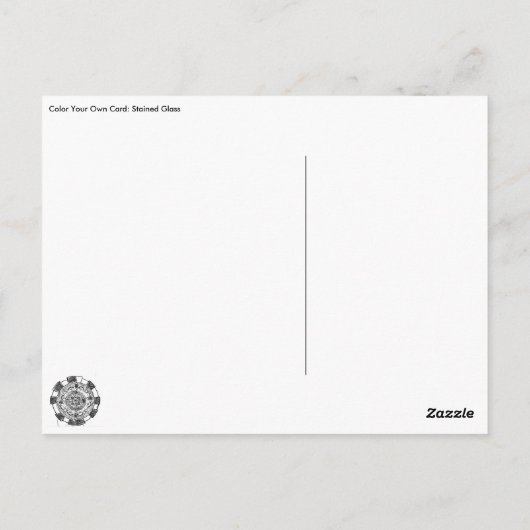 Glas in lood kleur uw kaart (Achterkant)
