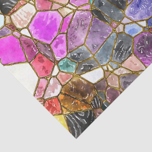 Glas in lood kleuren ontkoppelen tissuepapier (Detail)