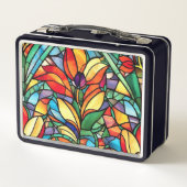  Glas in lood Kleurrijk Bloemenpatroon (Achterkant)