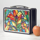  Glas in lood Kleurrijk Bloemenpatroon (In situ)