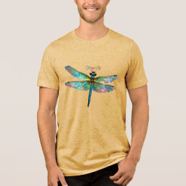 Glas-in-lood Kleurrijke Libel Tri-Blend Shirt