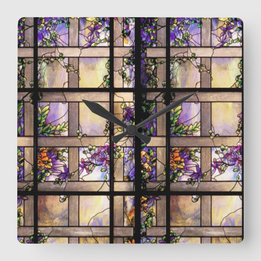  Glas in lood klok (Voorkant)