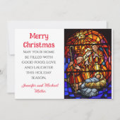 Glas in lood koekjes Recipe delend Kerstmis Feestdagenkaart (Voorkant)