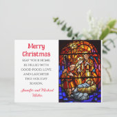 Glas in lood koekjes Recipe delend Kerstmis Feestdagenkaart (Staand voorkant)