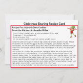 Glas in lood koekjes Recipe delend Kerstmis Feestdagenkaart (Achterkant)