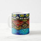Glas in lood koffiemok (Voorkant links)