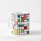 Glas in lood koffiemok (Voorkant links)