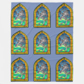 Glas in lood Kraken Fleece Deken (Voorkant)