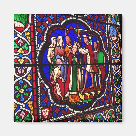 Glas in lood - Kroning van Esther Magneet (Voorkant)