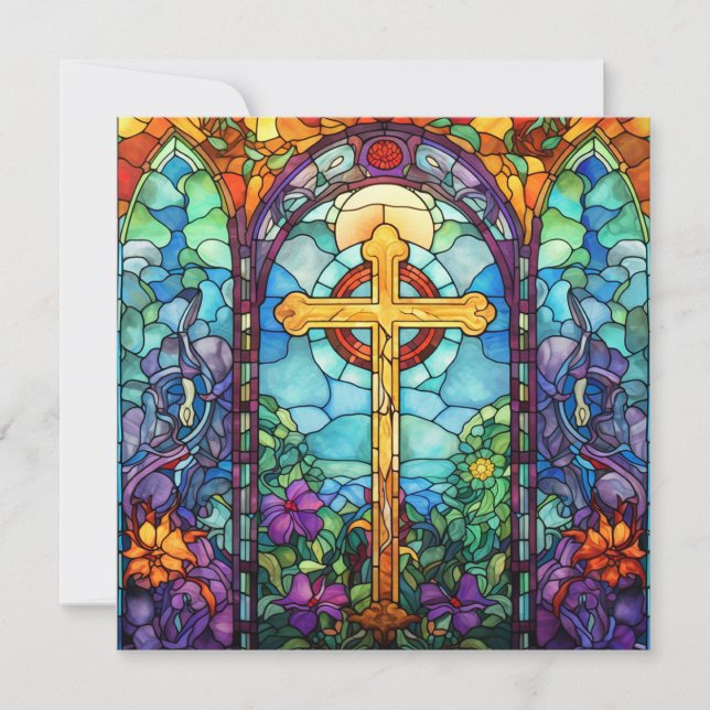 Glas in lood kruis (Voorkant)