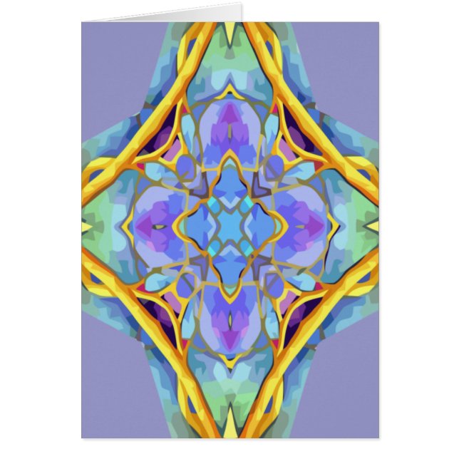 Glas in lood kruis, Christelijk om aan te passen (Voorkant)