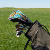 Glas in lood kruis golfheadcover (Insitu)