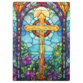 Glas in lood kruis klembord (Achterkant)