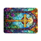 Glas in lood kruis magneet (Horizontaal)