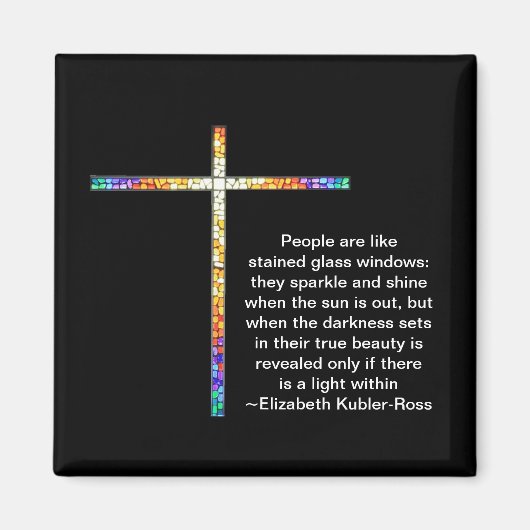 Glas in lood Kruismagneet Magneet (Voorkant)