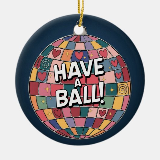 Glas in lood kunst, discobal Glas in lood stijl Keramisch Ornament (Voorkant)