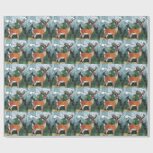 Glas in lood kunst, Glas in lood stijl herten kuns Cadeaupapier (Vlak)