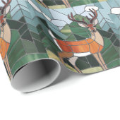 Glas in lood kunst, Glas in lood stijl herten kuns Cadeaupapier (Rol Hoek)