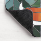 Glas in lood kunst, Glas in lood stijl herten kuns Muismat (Hoek)