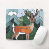 Glas in lood kunst, Glas in lood stijl herten kuns Muismat (Met muis)