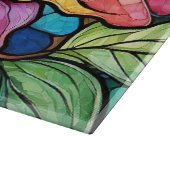 Glas-in-lood kunst hibiscus snijplank (Hoek)