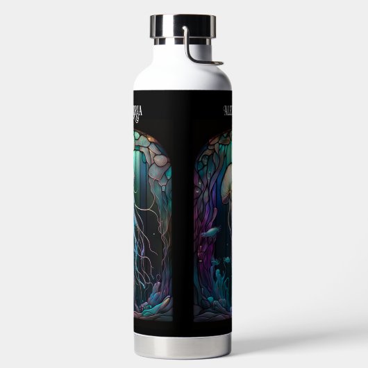 Glas in lood  kwallen waterfles (Links)