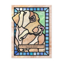 Glas-in-lood Labradors hond Postkaarten