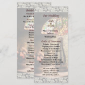 Glas in lood Lamp and Flowers Wedding Programme Programmakaart (Voorkant / Achterkant)